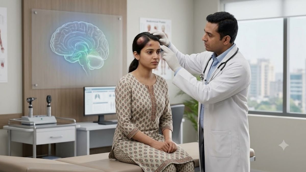 सिर पर लगी चोट - सिर पर गांठ